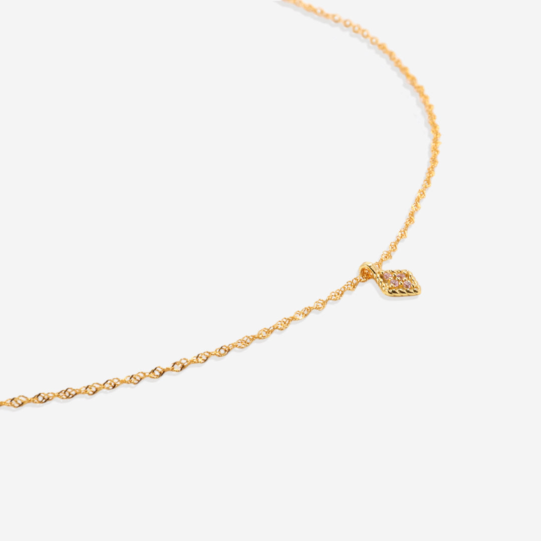 Dainty Birthstone Kite Necklace with October birthstone