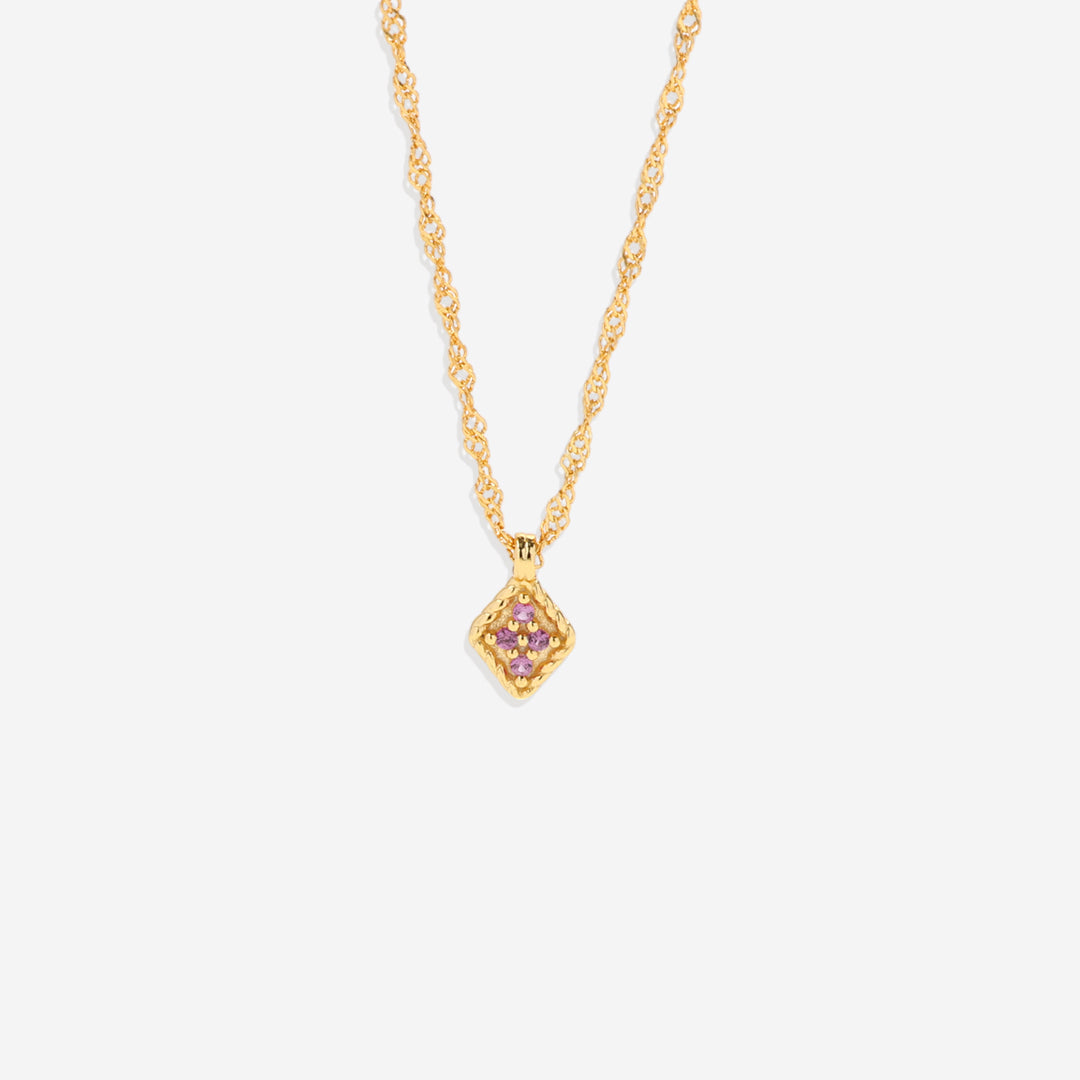 Dainty Birthstone Kite Necklace with October birthstone