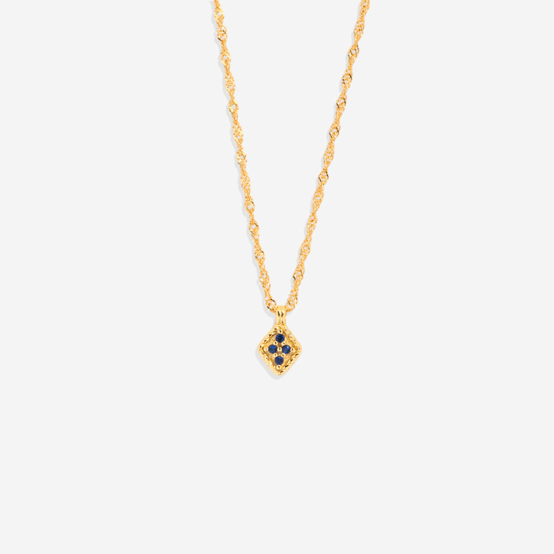 Dainty Birthstone Kite Necklace with September birthstone