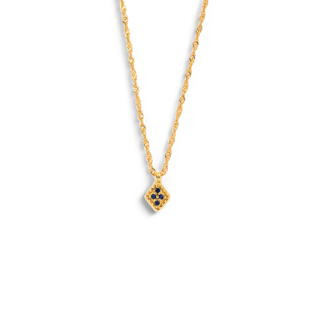 Dainty Birthstone Kite Necklace with September birthstone
