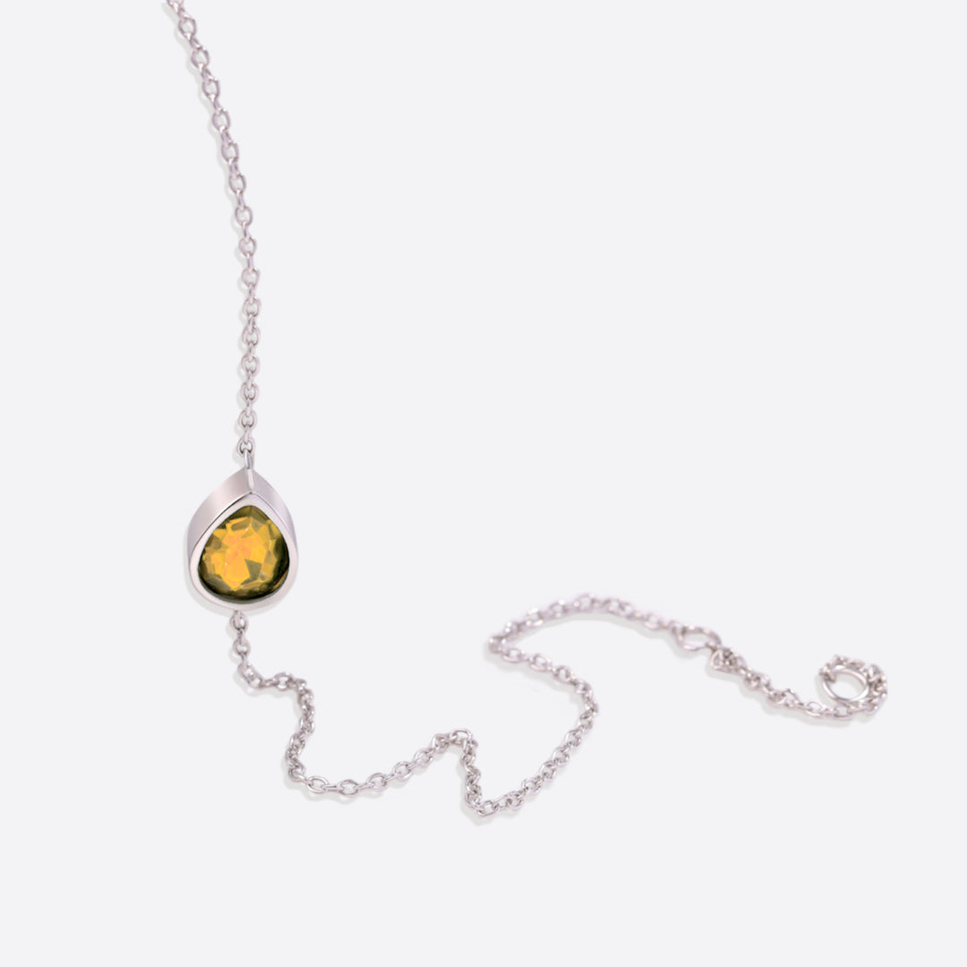 Teardrop Birthstone Bracelet in 925 sterling silver with November birthstone
