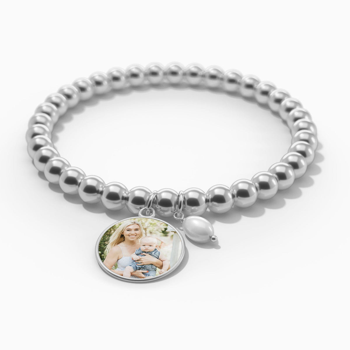 Personalized Photo Diana Charm Bracelet in 925 sterling silver