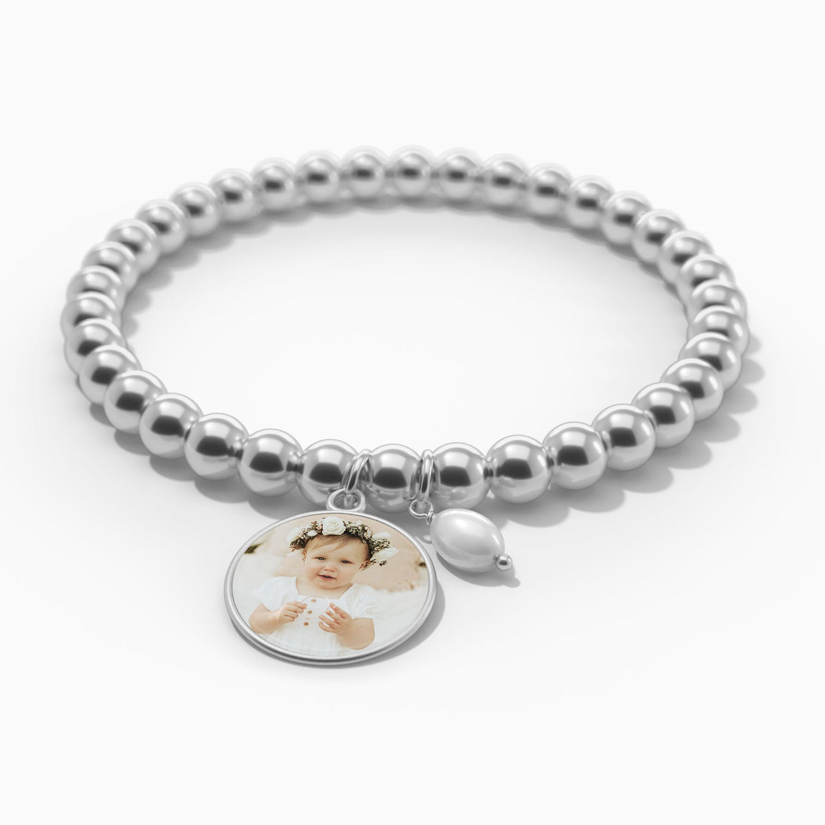 Personalized Photo Diana Charm Bracelet in 925 sterling silver