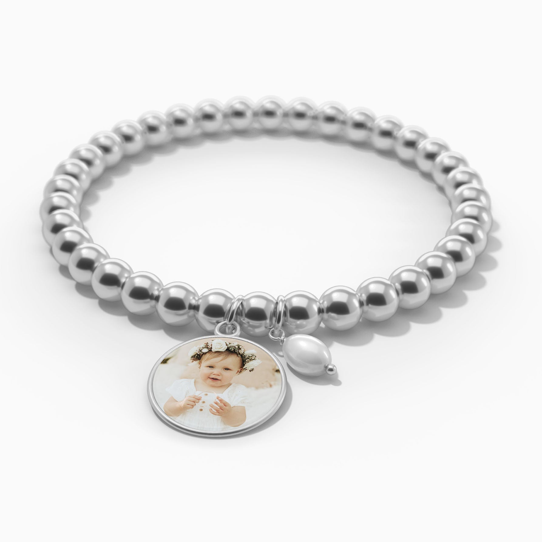 Personalized Photo Diana Charm Bracelet in 925 sterling silver