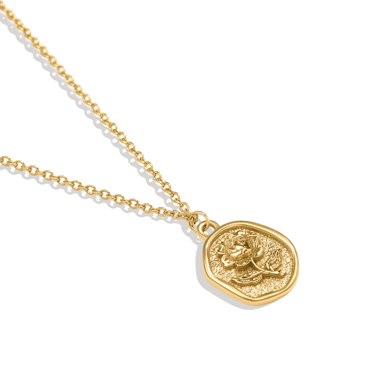 Collana Pendente Rosa Stampata