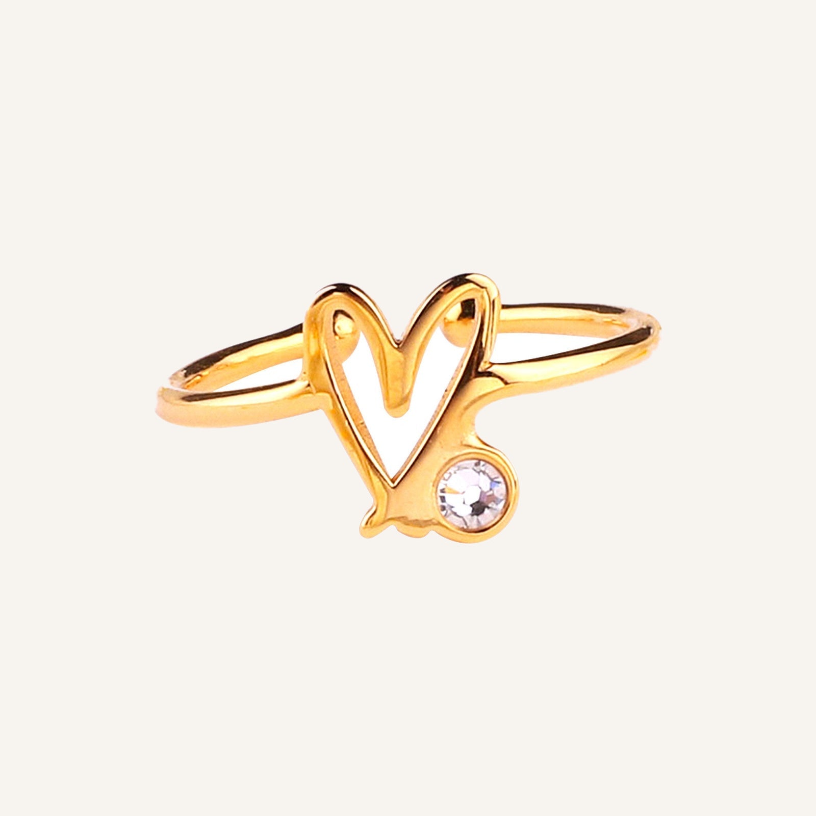 Adjustable Scribble Heart Ring — Vanny Jewels