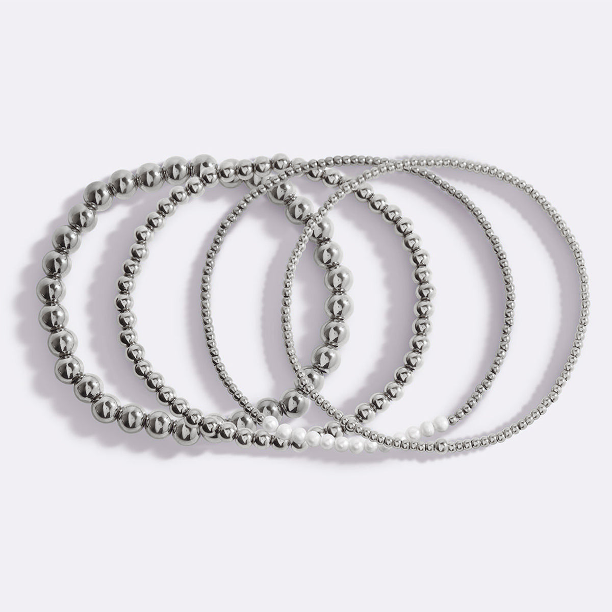 Everyday Pearl Bracelet Stacking Set in 925 sterling silver