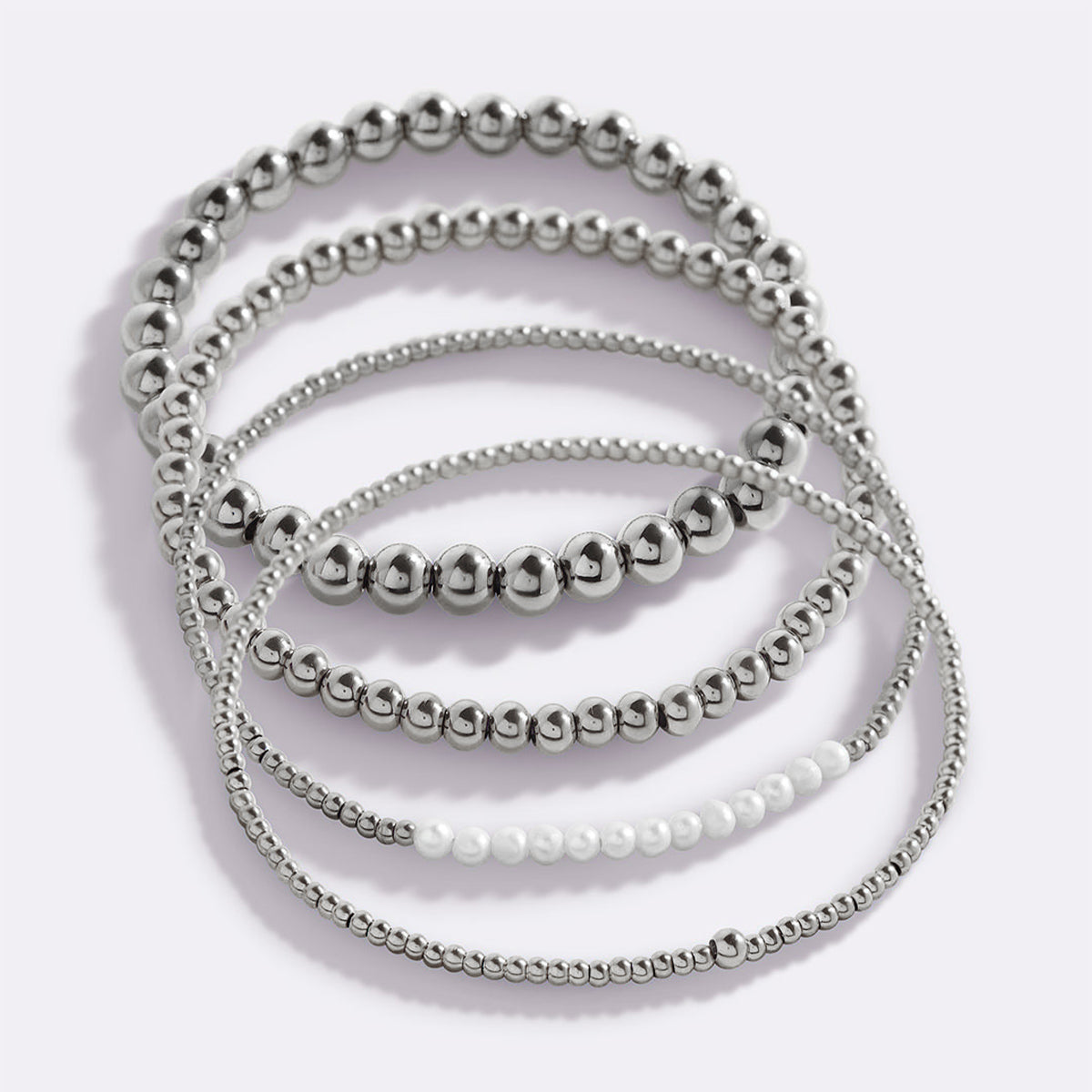Everyday Pearl Bracelet Stacking Set in 925 sterling silver