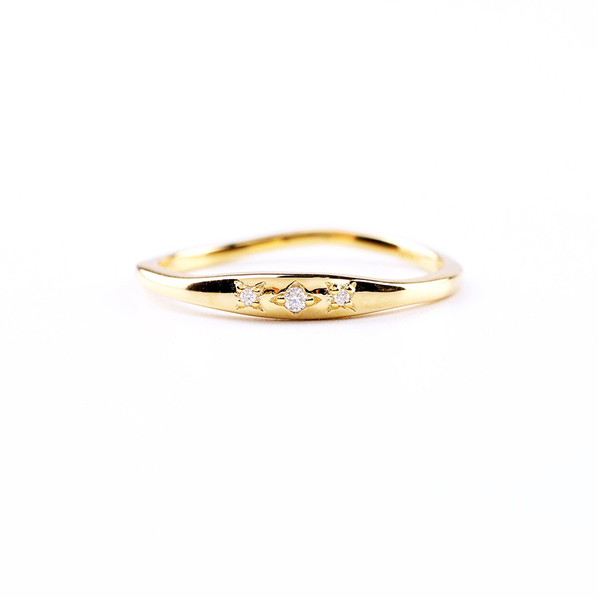 Fallen Stars Ring in gold tone