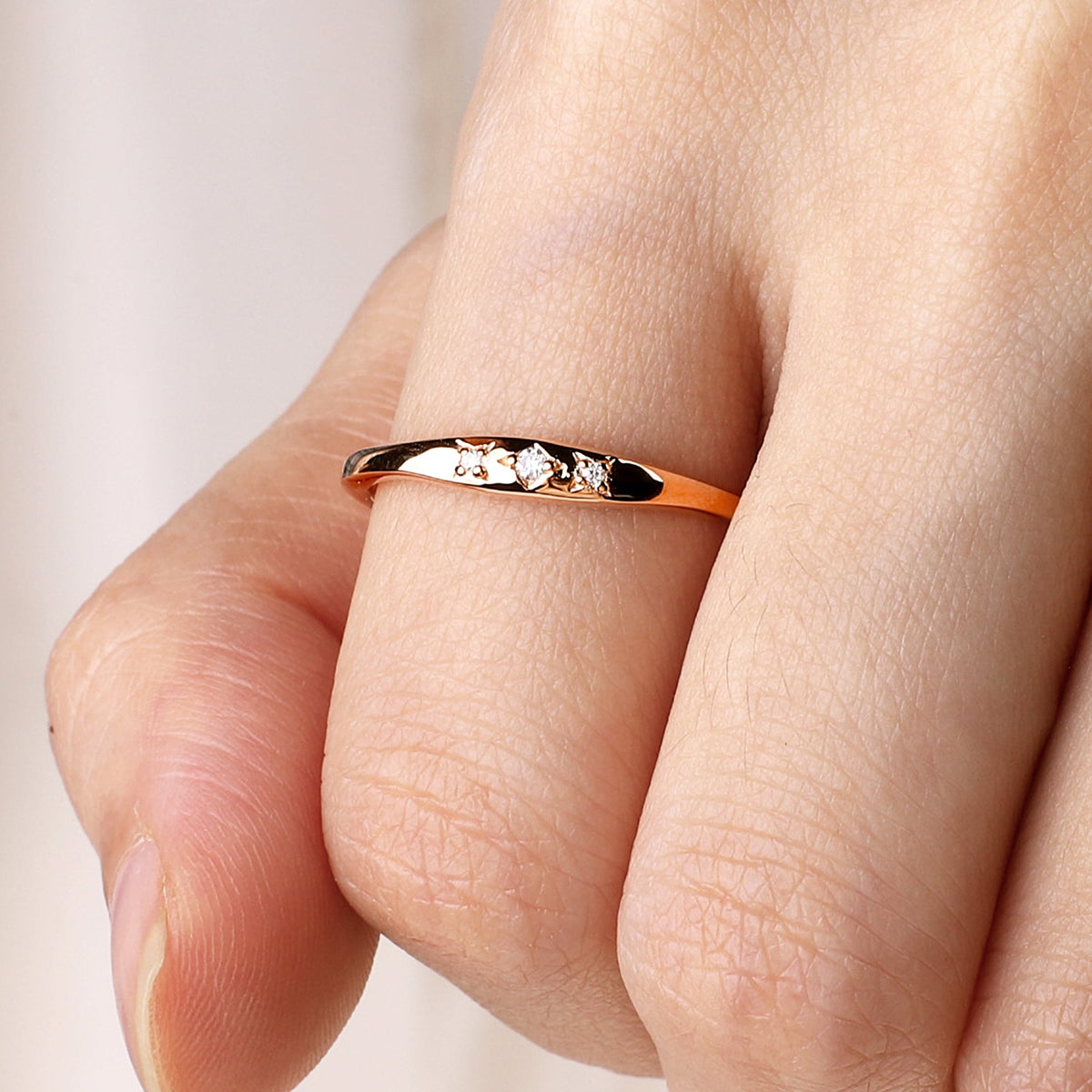 Fallen Stars Ring in rose gold tone