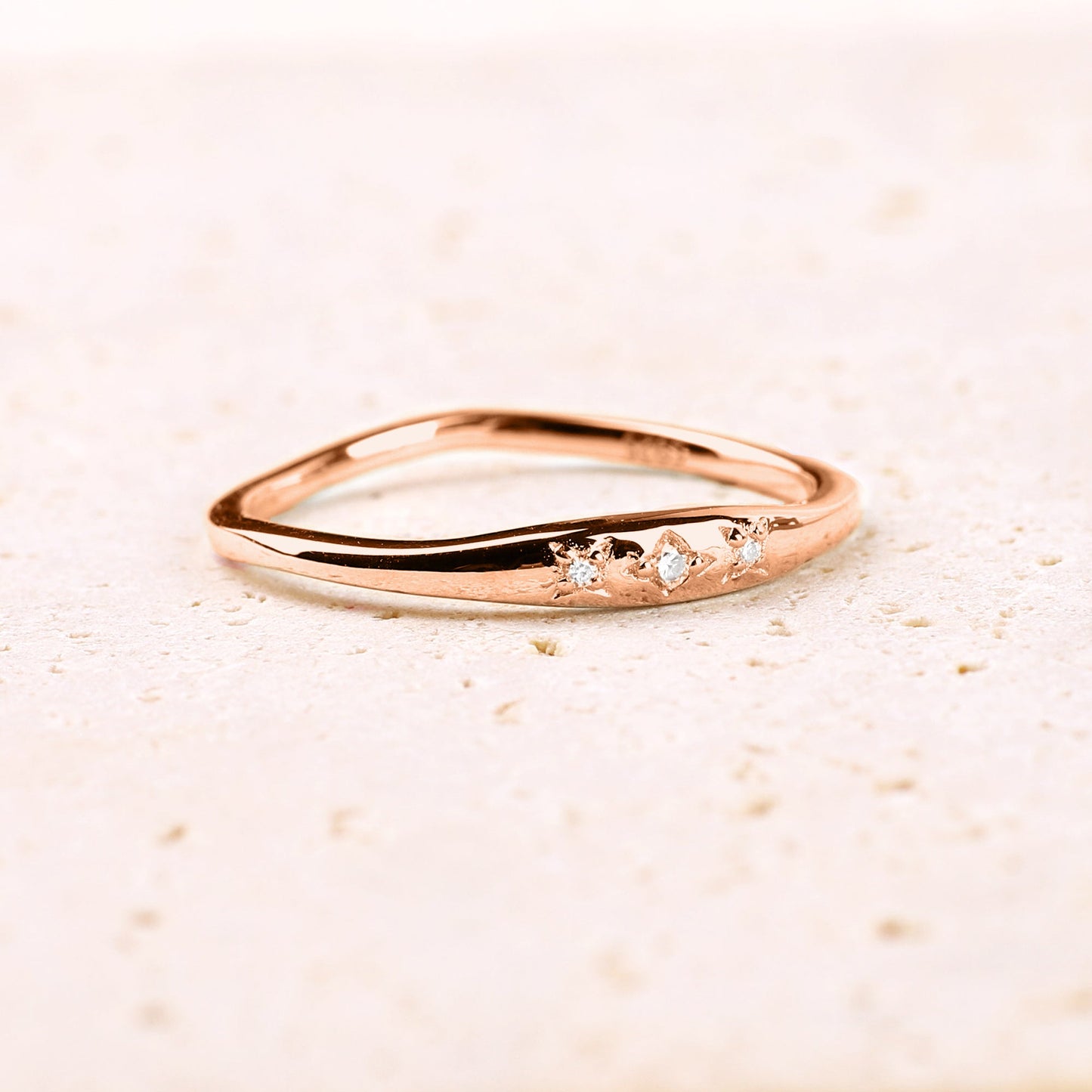 Fallen Stars Ring in rose gold tone