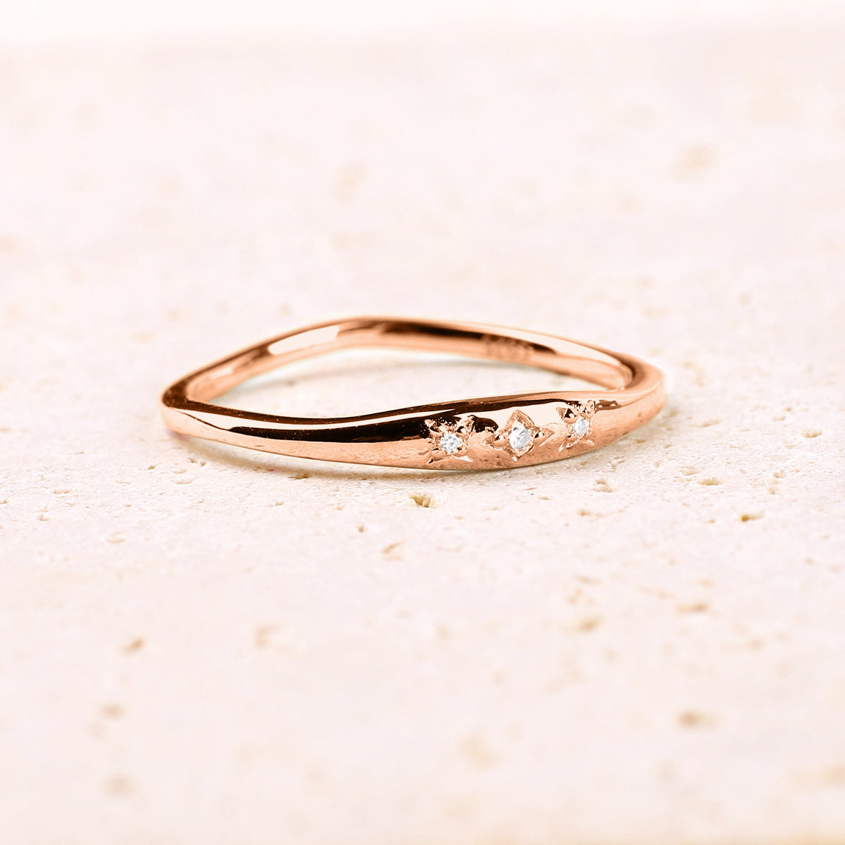 Fallen Stars Ring in rose gold tone