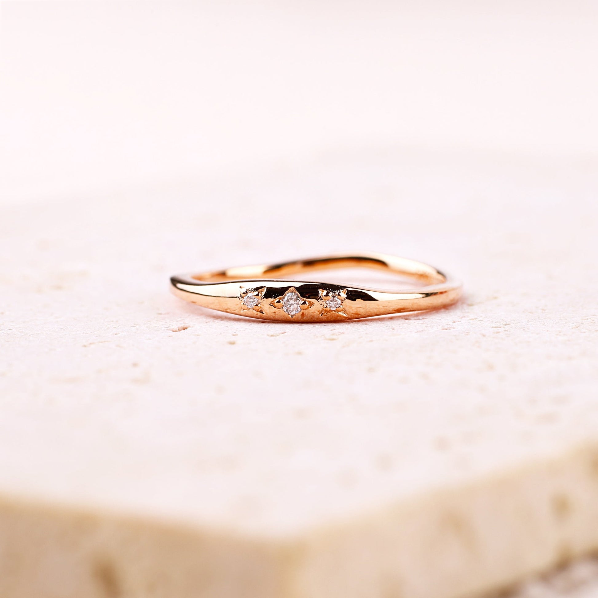 Fallen Stars Ring in rose gold tone