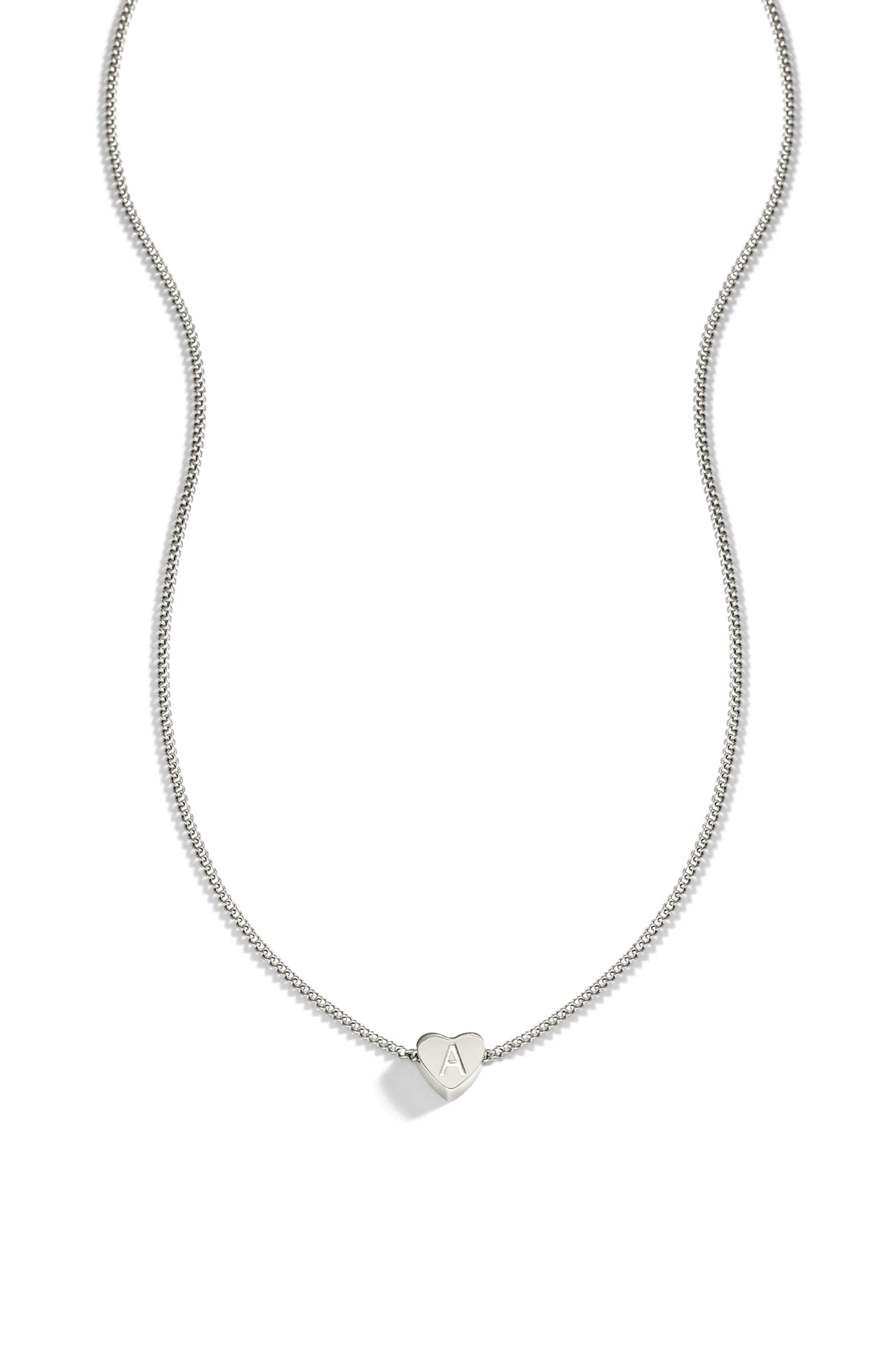 Collana iniziale a cuore impilabile delicata