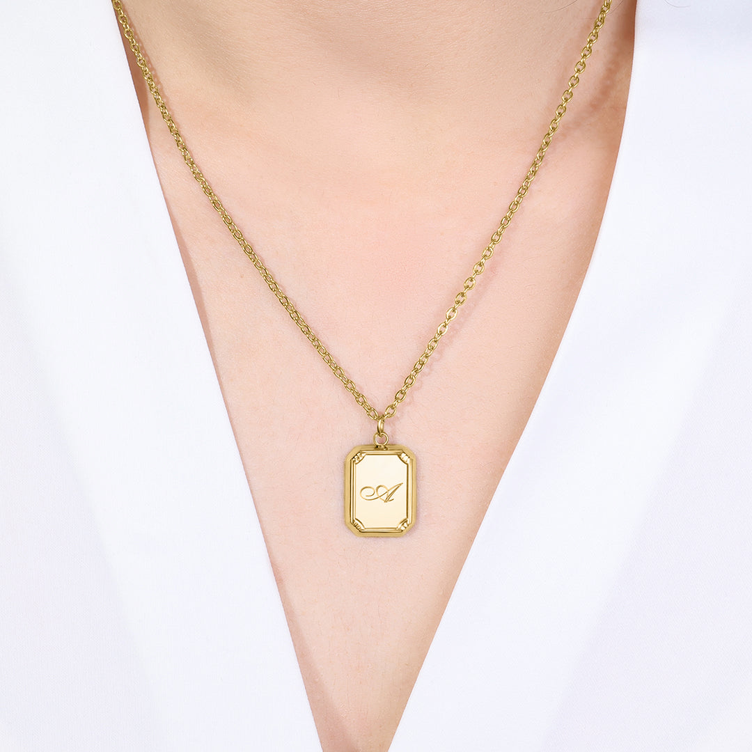 Gold-Anfangsbuchstaben-Halskette