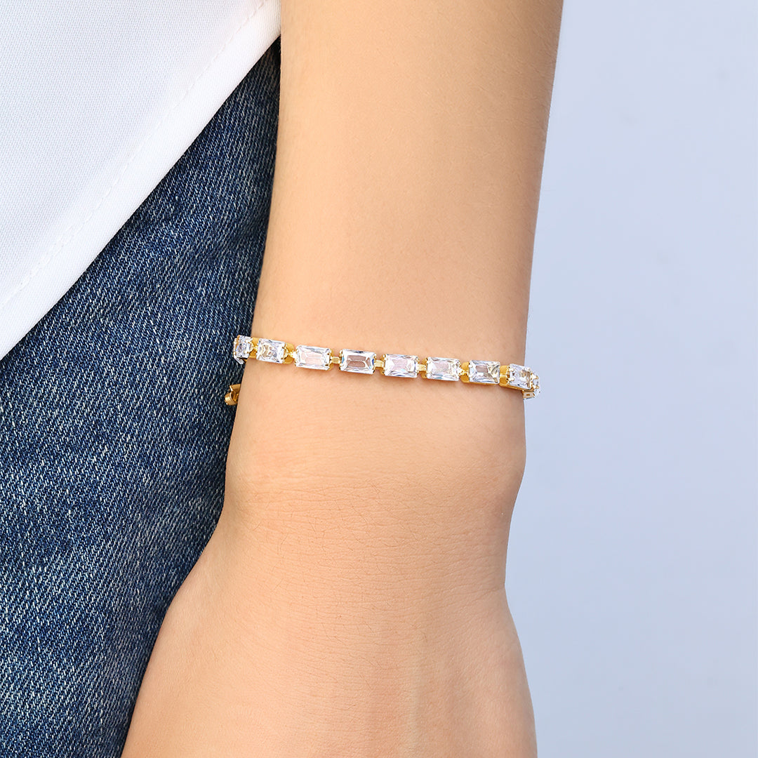 Baguette-Tennisarmband