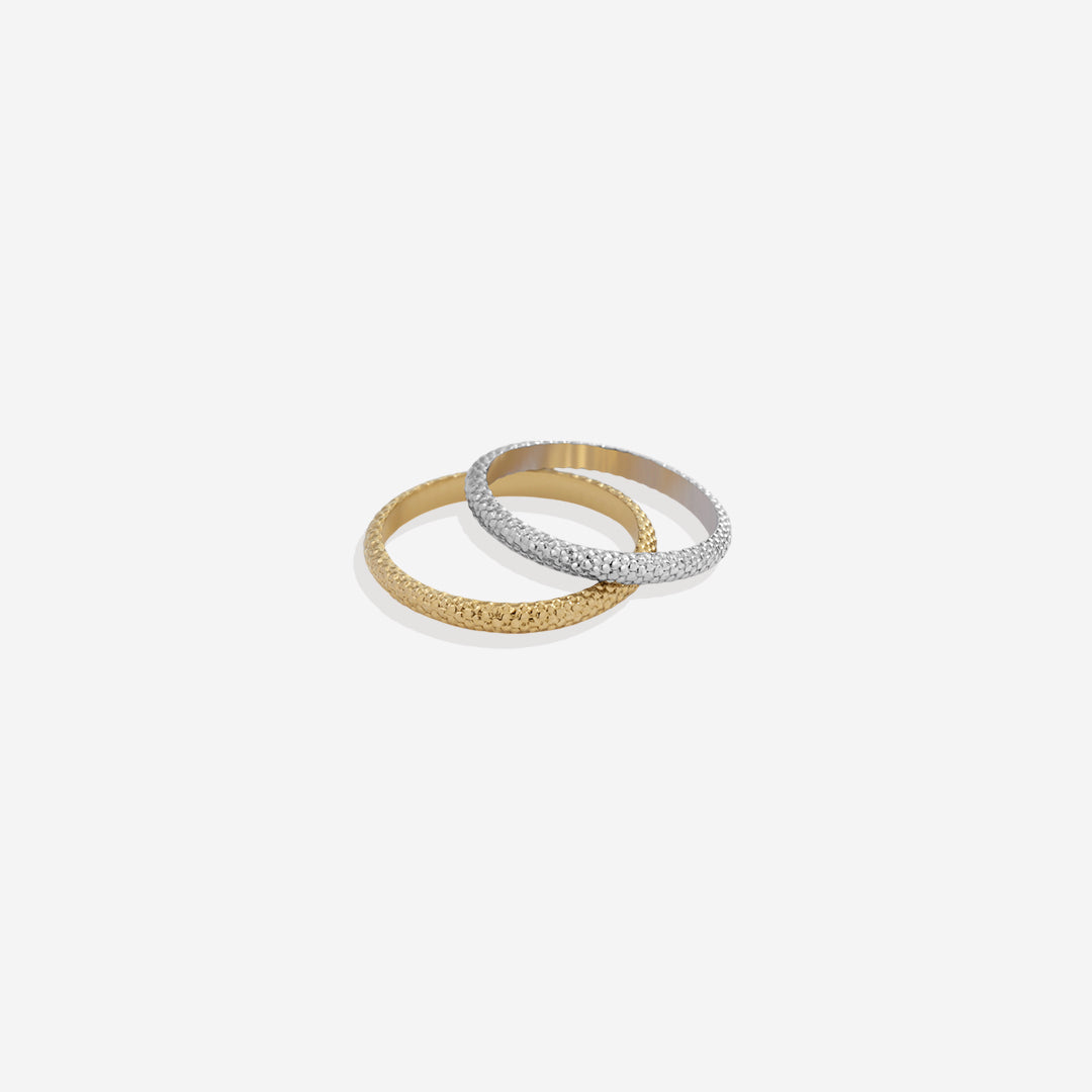 Anello impilabile in pelle di serpente