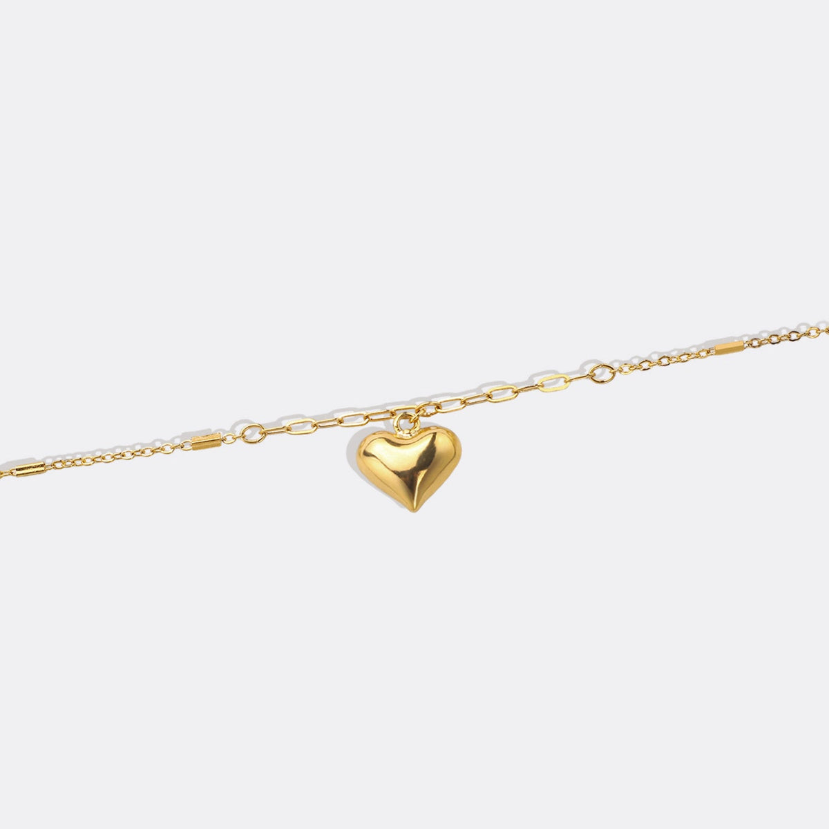 Balloon Heart with Paperclip Chain Necklace