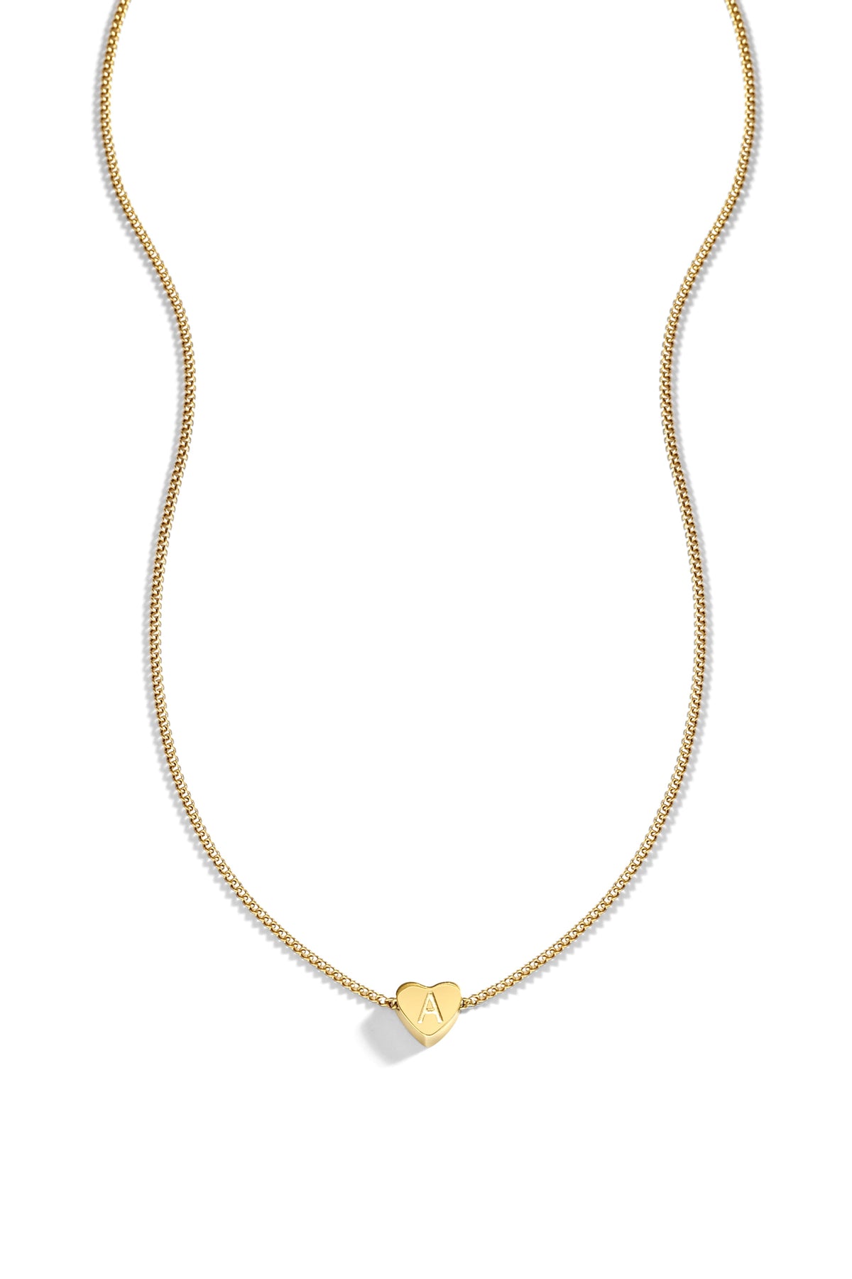 Collana iniziale a cuore impilabile delicata