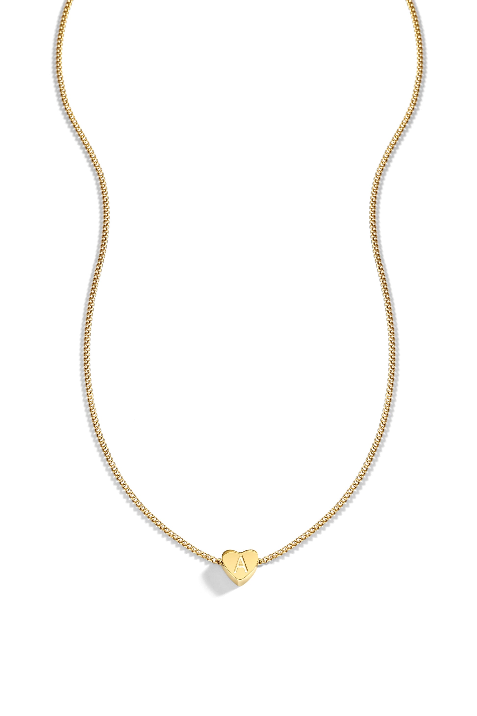 Collana iniziale a cuore impilabile delicata