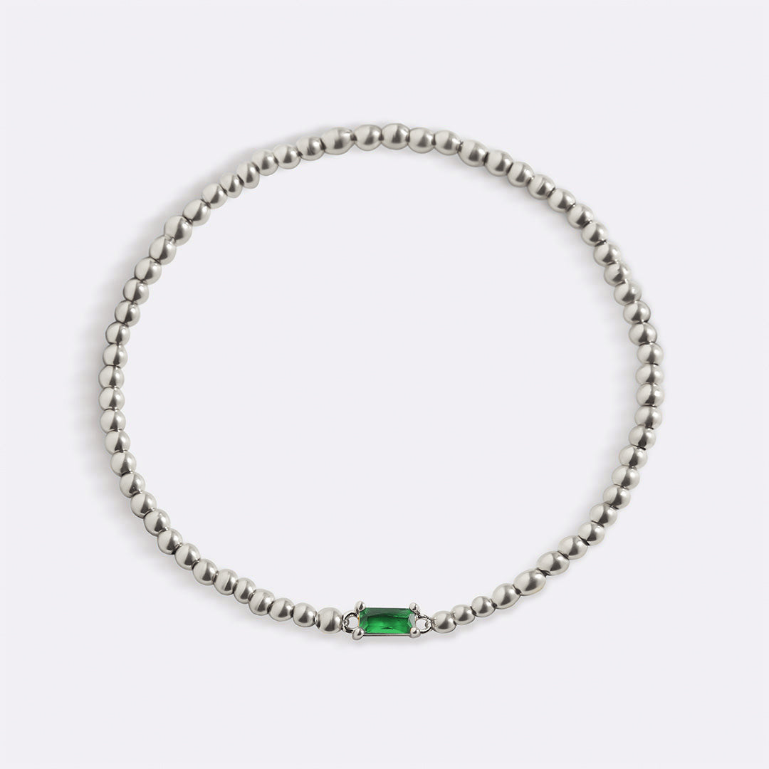 Armband aus Sterlingsilber mit Geburtssteinperlen