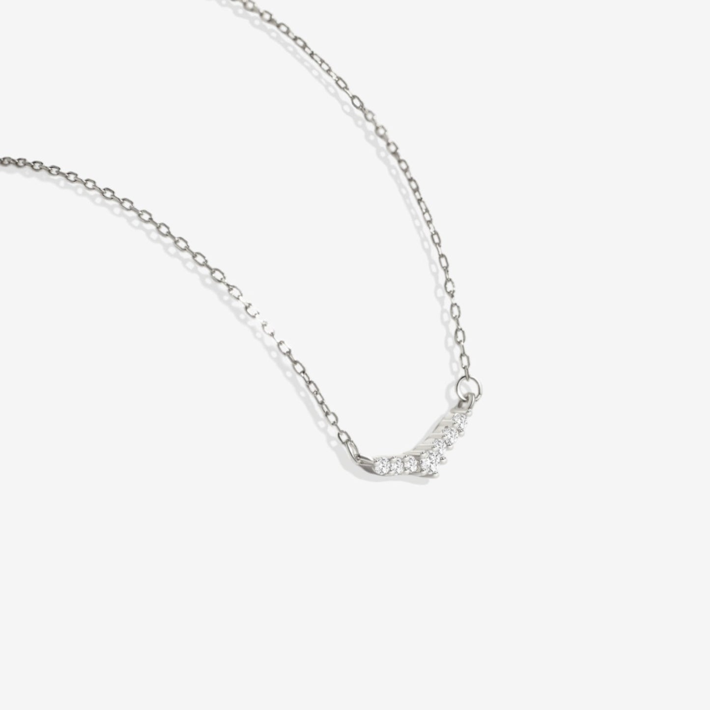 Gebogene Diamant-Halskette