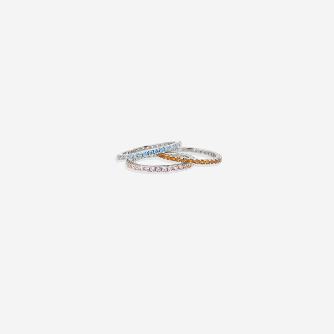 January Birthstone Eternity Stacking Ring