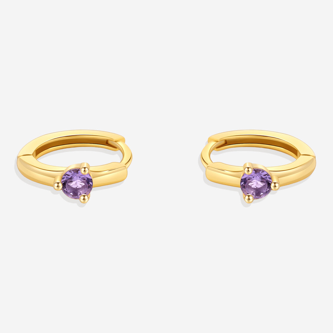Solitär-Geburtsstein-Creolen