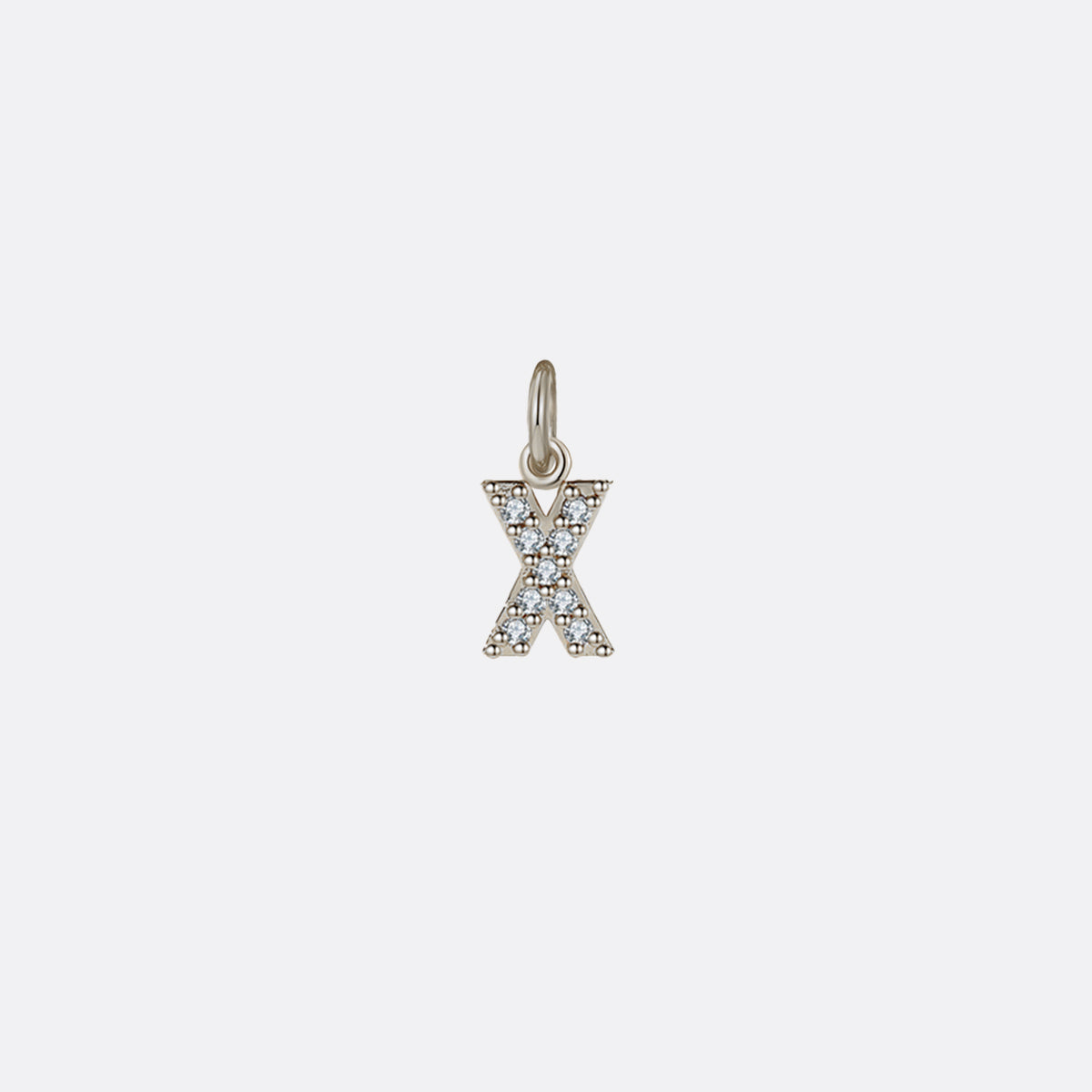 Zierlicher Pavé-Initialen-Anhänger