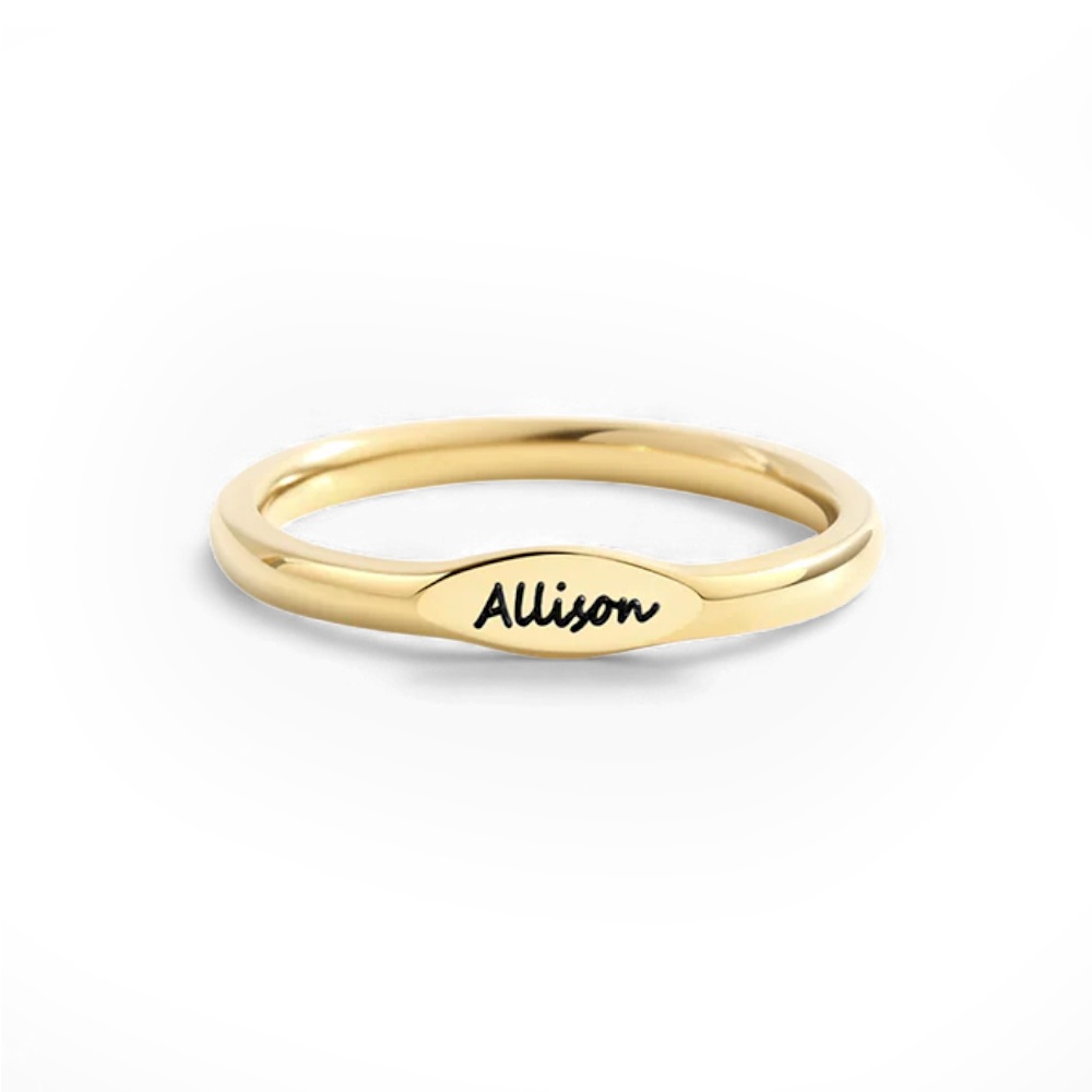 Skinny Name Ring — Vanny Jewels