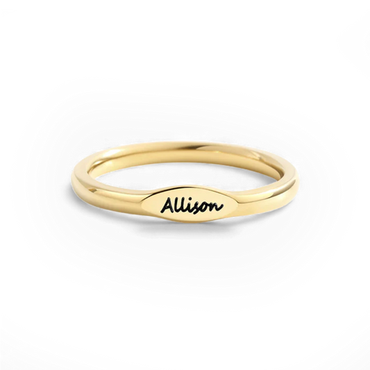 Skinny Name Ring — Vanny Jewels