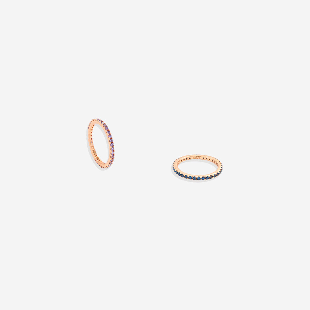 August Birthstone Eternity Stacking Ring