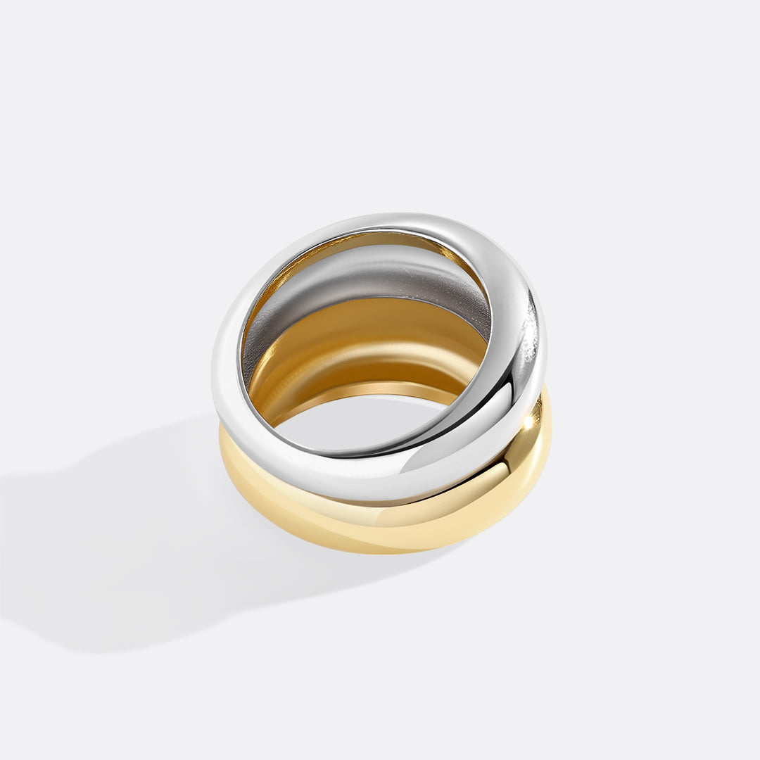 Der Ring mit gemischten Metallen „The Merge“