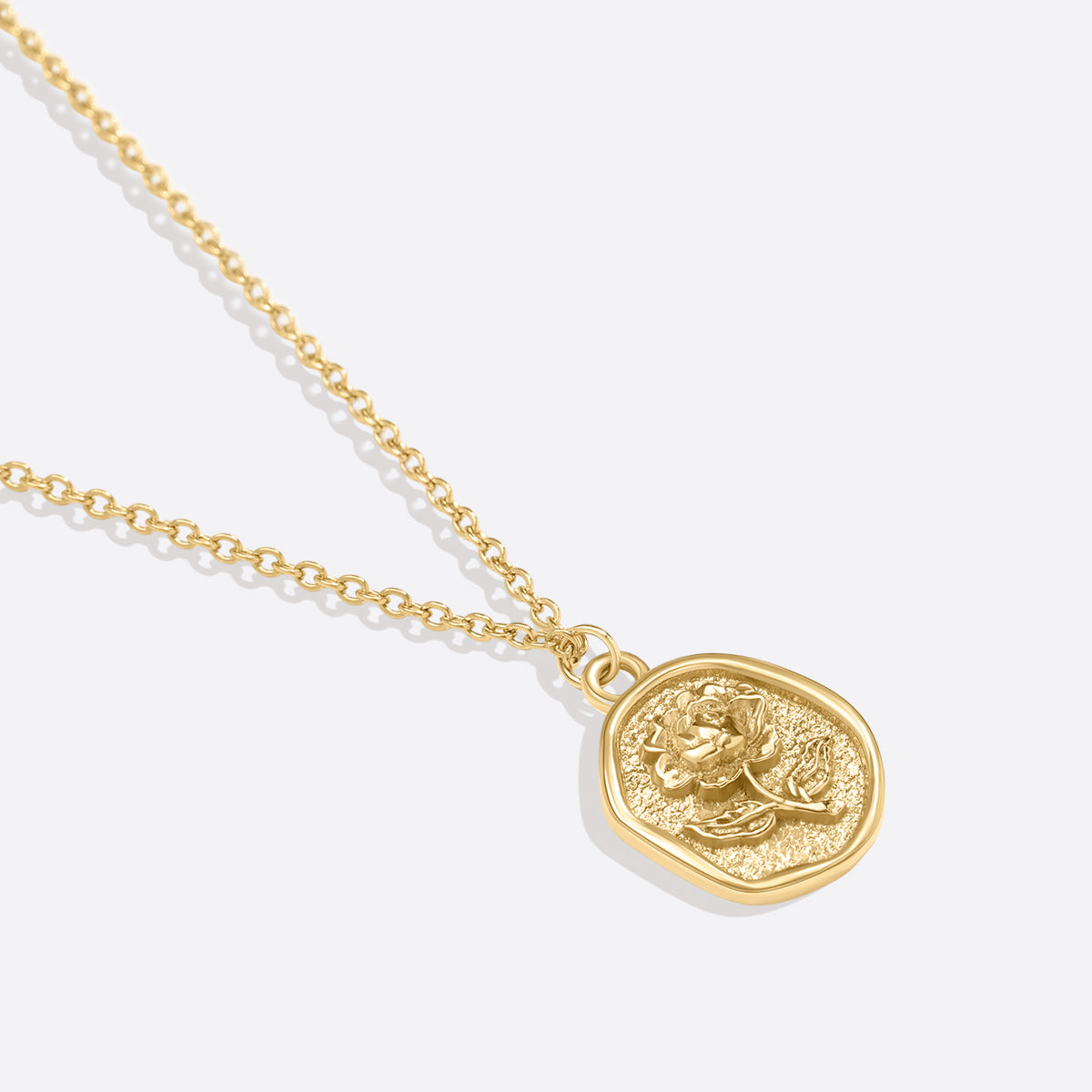 Collana Pendente Rosa Stampata