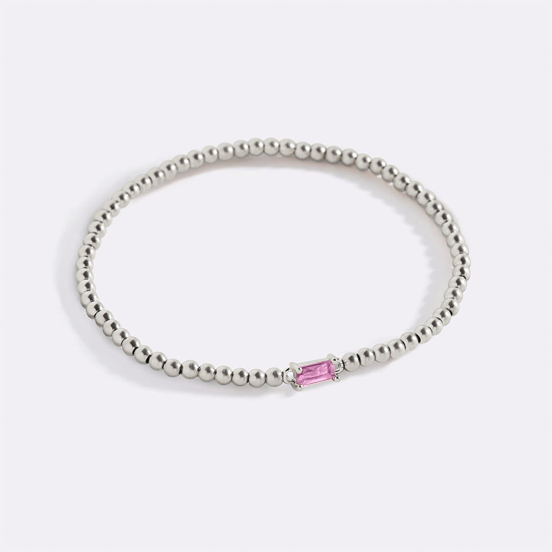 Armband aus Sterlingsilber mit Geburtssteinperlen