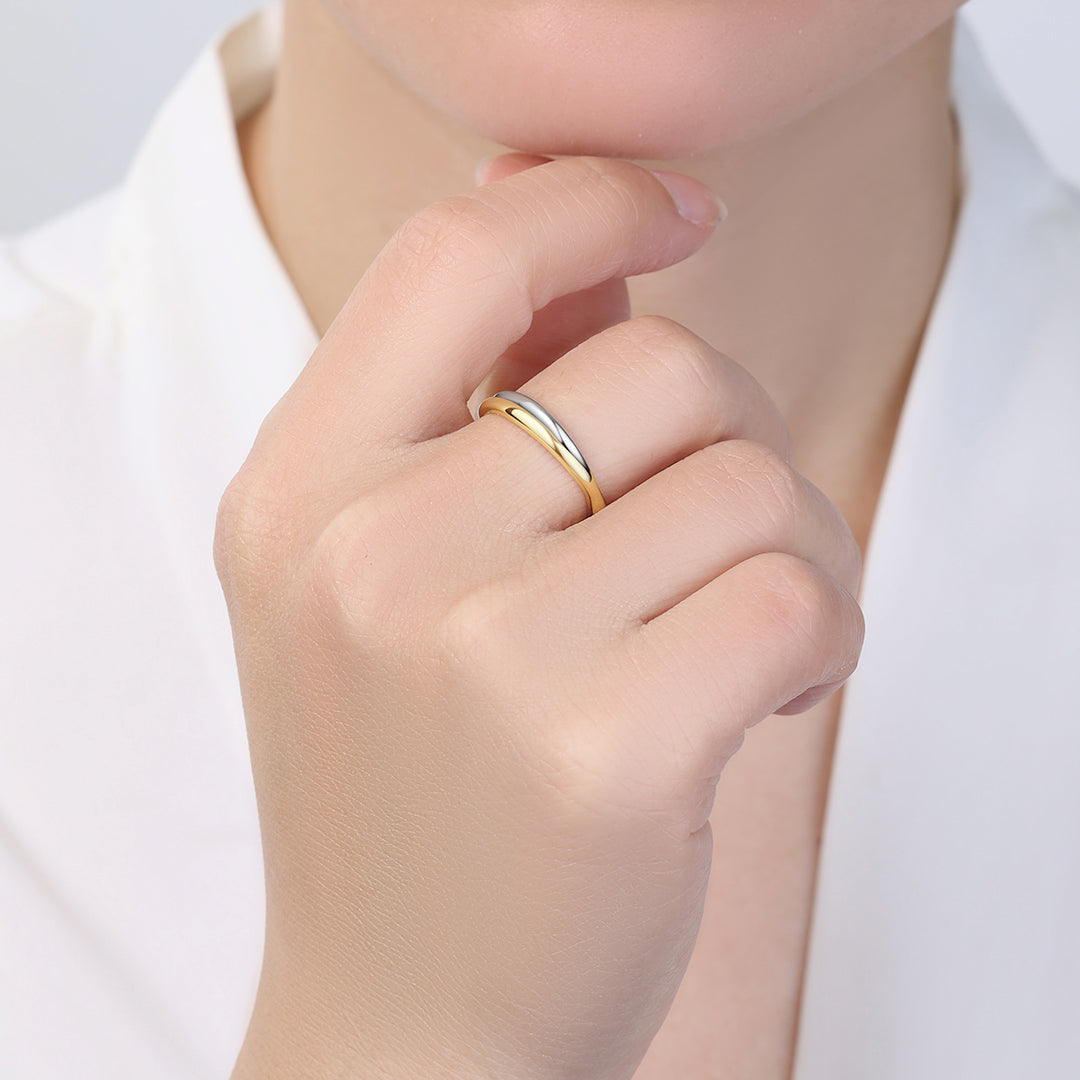 Anello incrociato in metalli misti