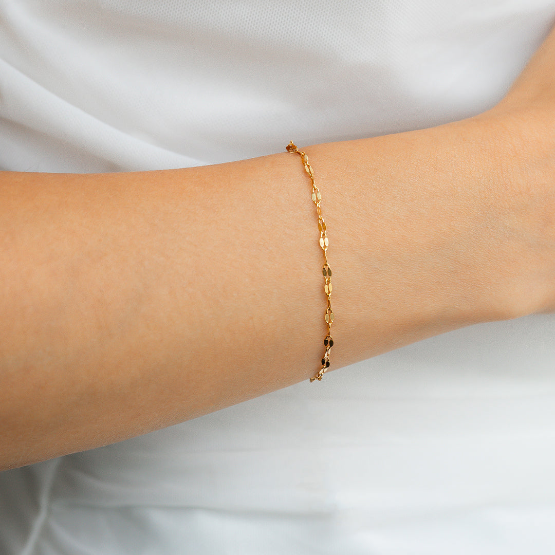 Bracciale a catena con petali