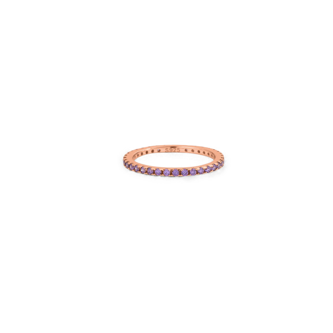Juni Geburtsstein-Eternity-Stapelring