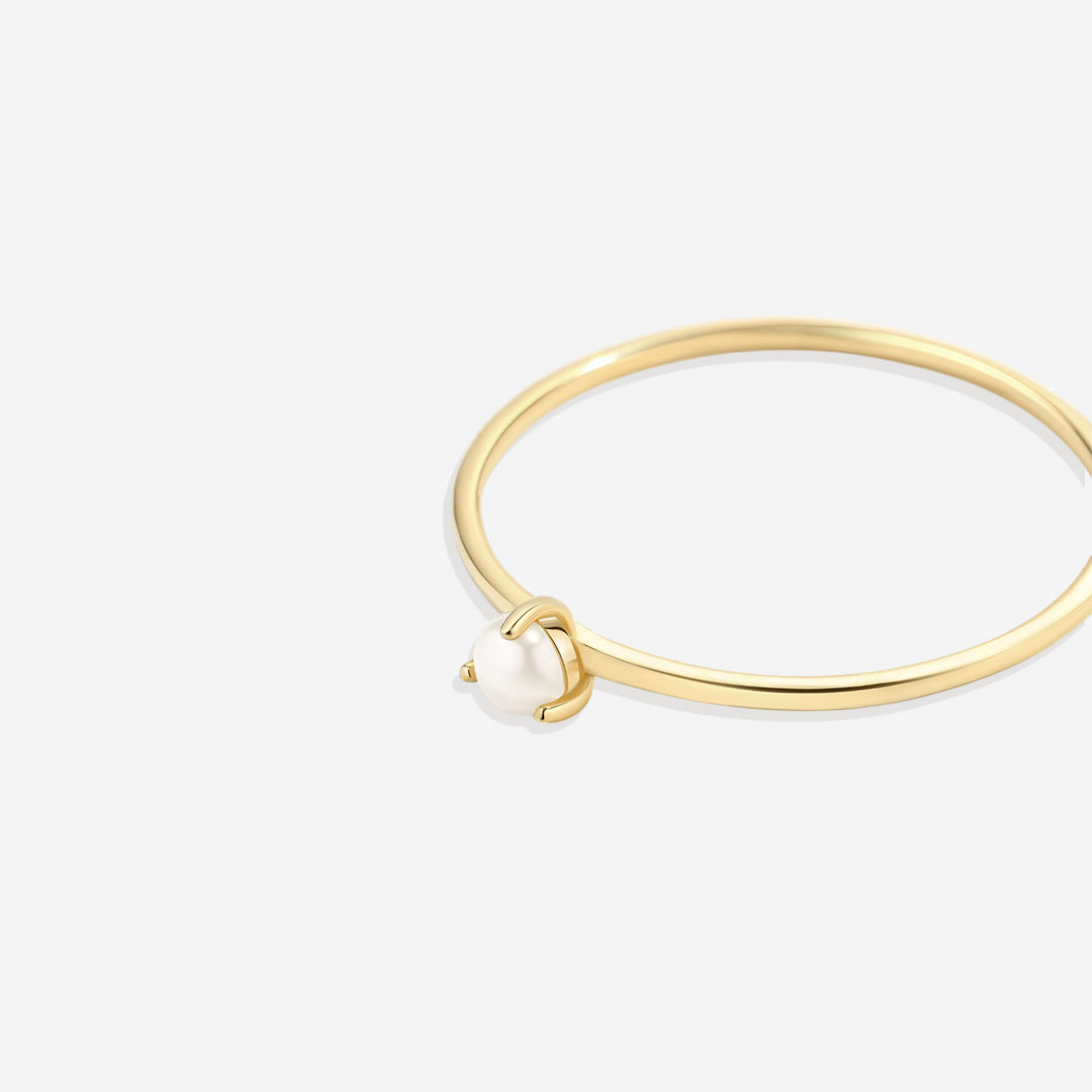 Anello con perla impilabile