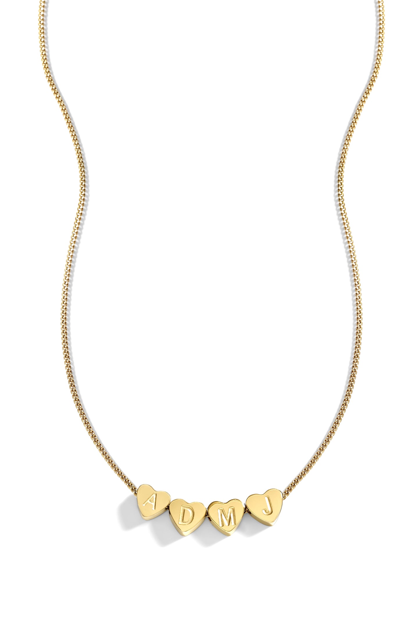 Collana iniziale a cuore impilabile delicata