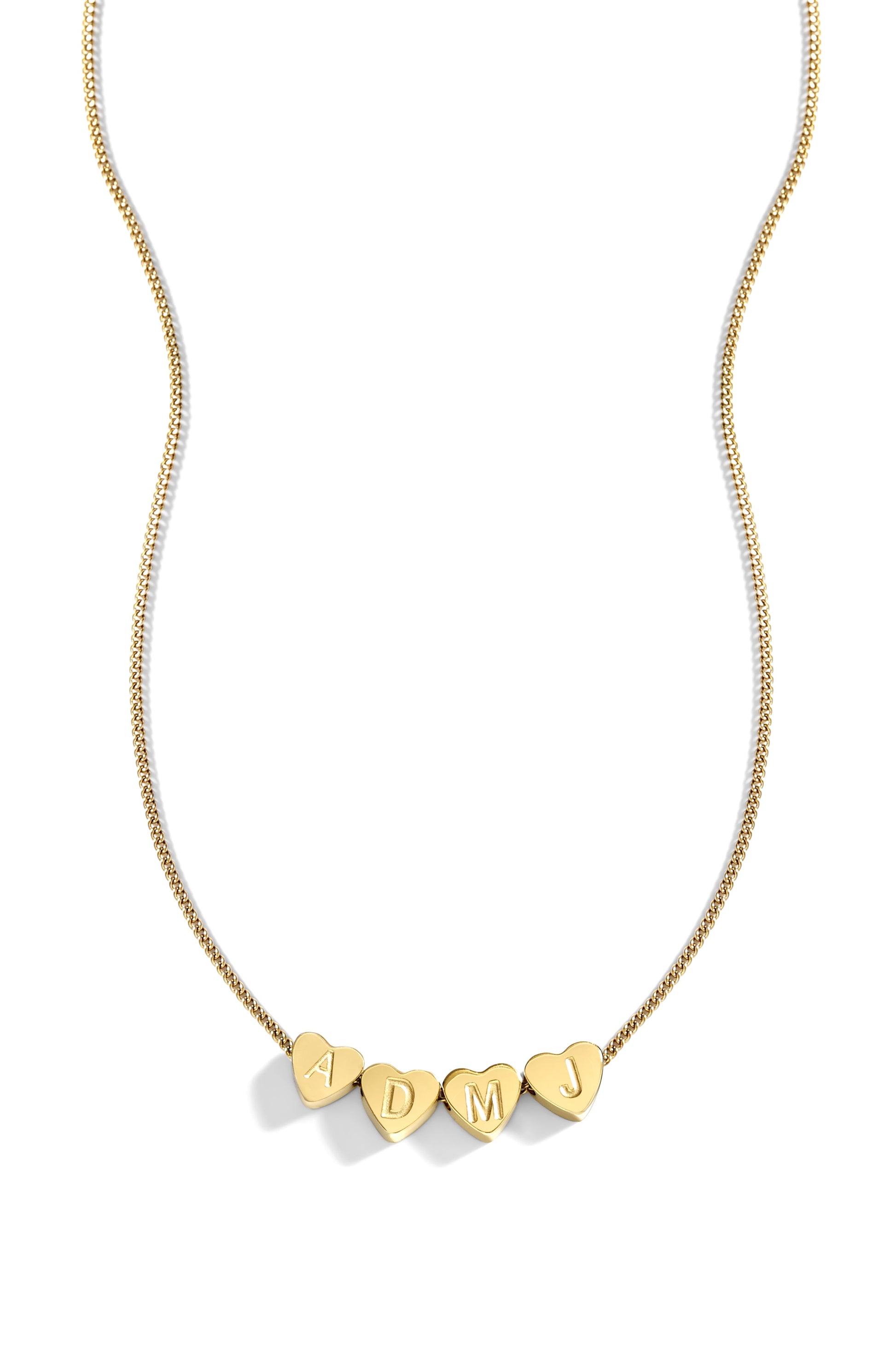 Collana iniziale a cuore impilabile delicata