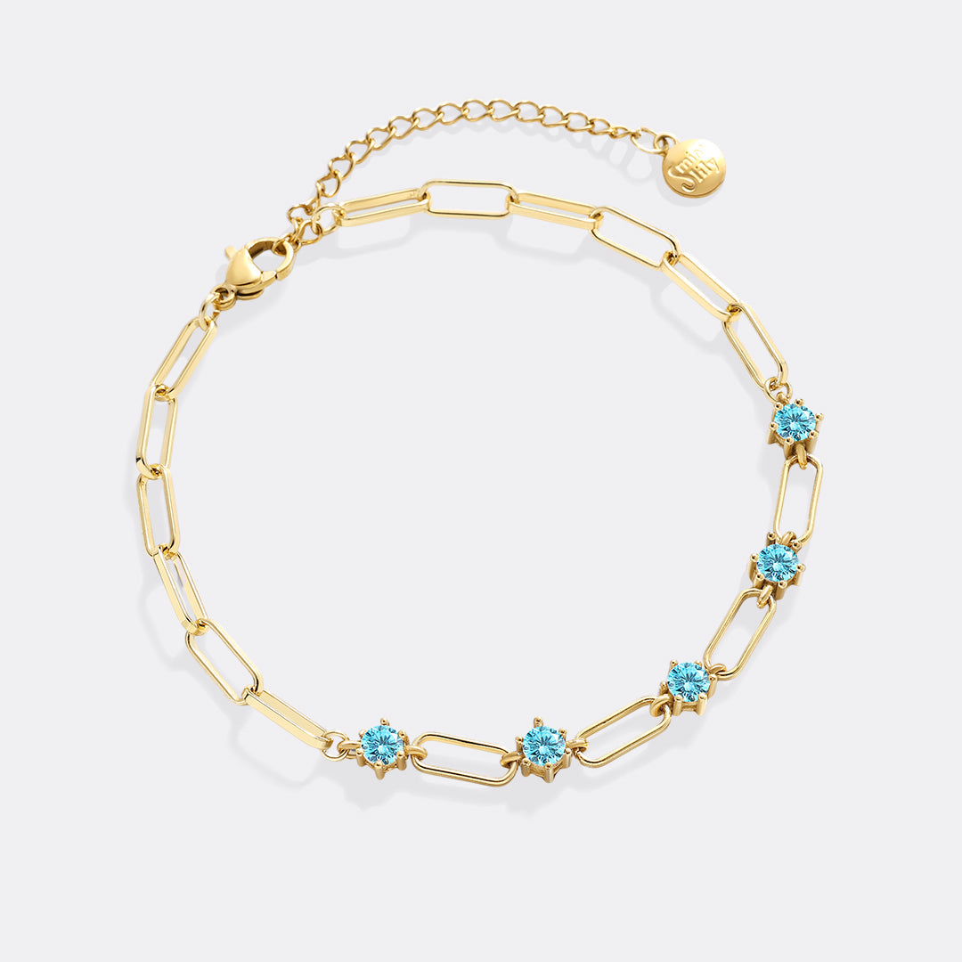 Bracciale a Graffetta con Dettagli in Pietre Preziose