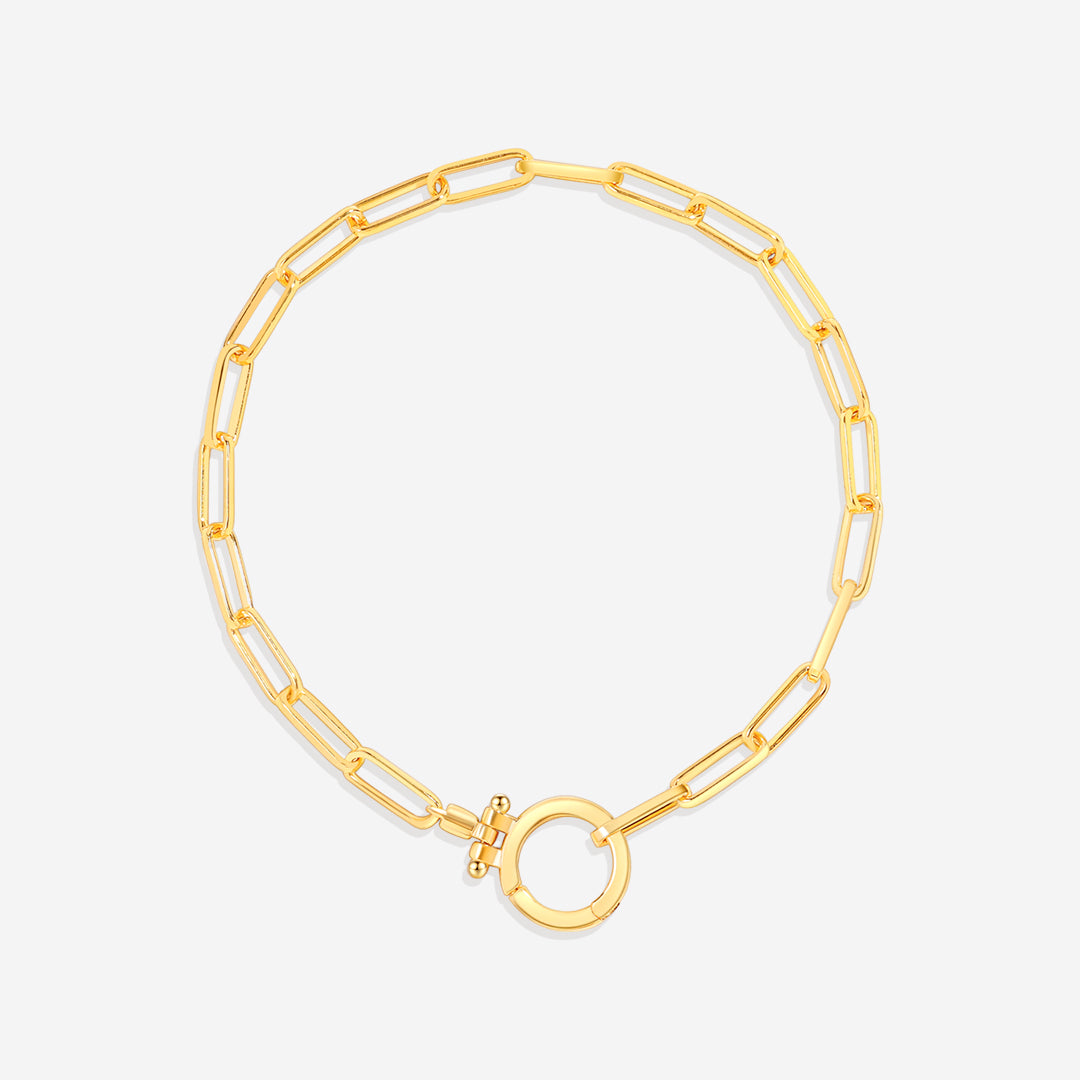 Armband mit mintfarbener Büroklammer