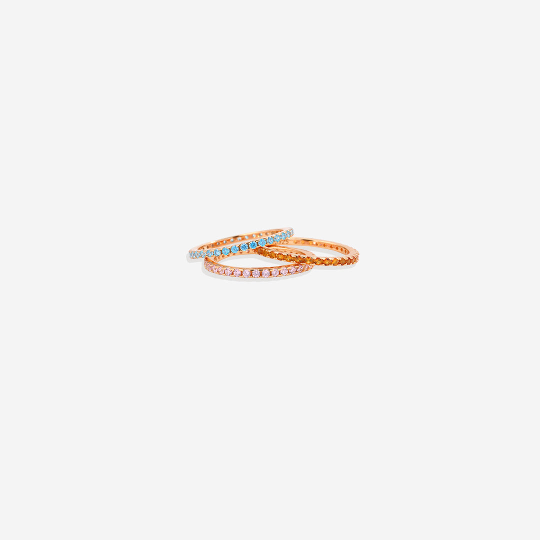 May Birthstone Eternity Stacking Ring