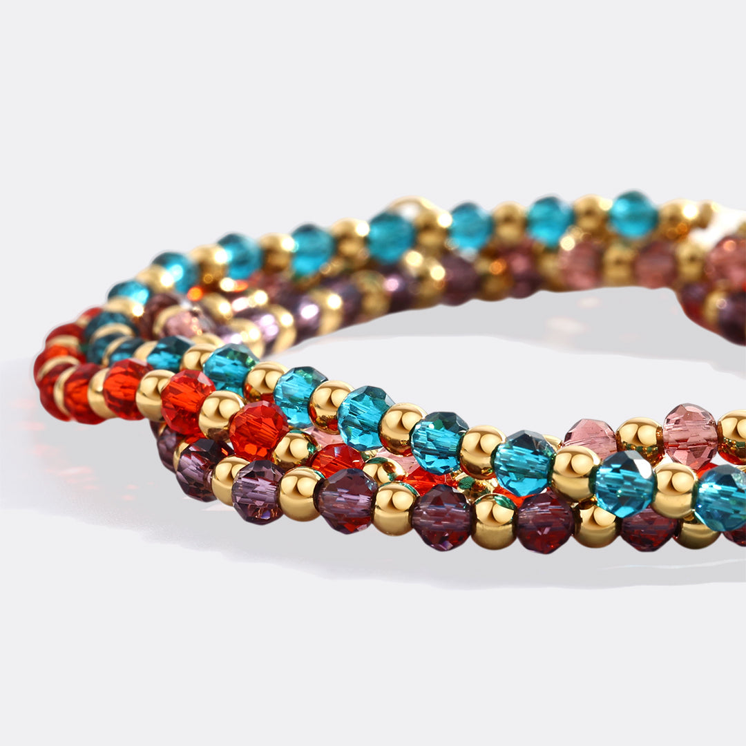 Geburtsstein- und Goldperlenarmband