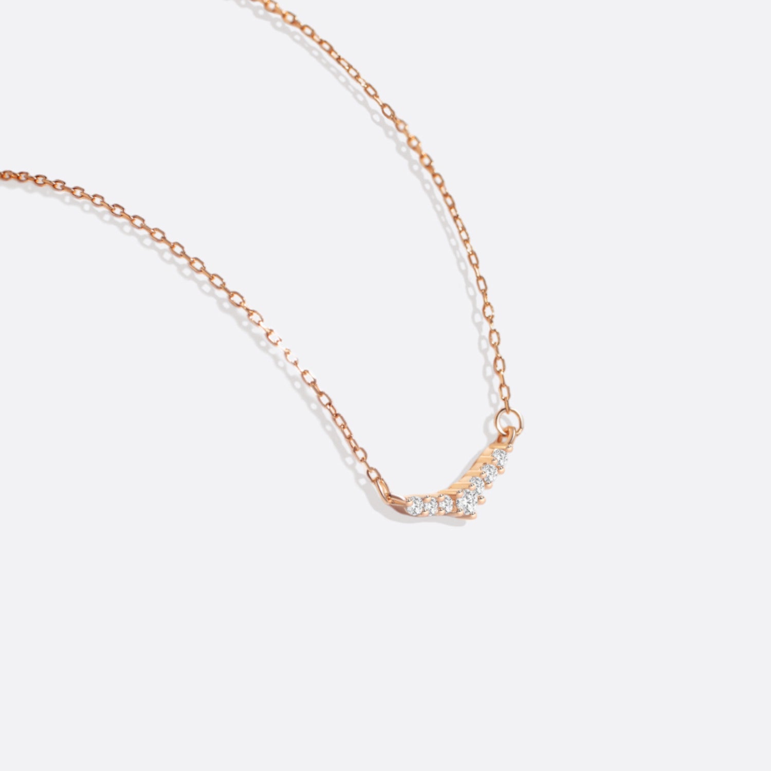 Gebogene Diamant-Halskette