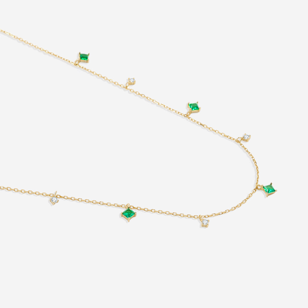 Collana con Smeraldi Taglio Principessa