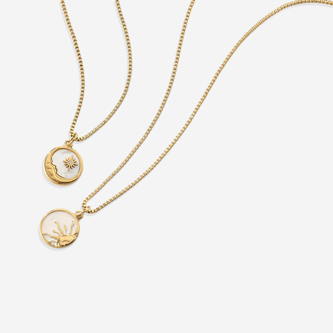 Collana con Ciondolo Luna in Madreperla