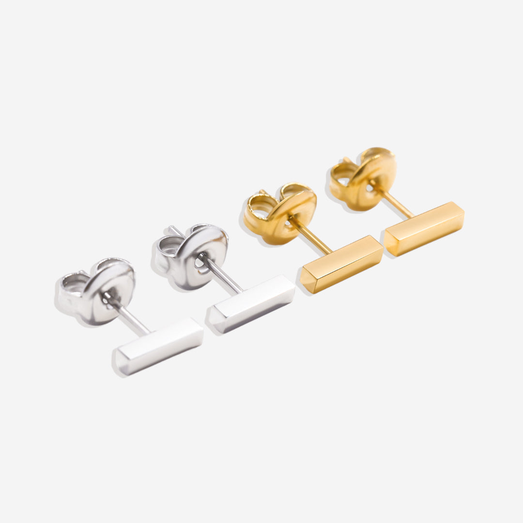 Zierliche Barren-Ohrstecker