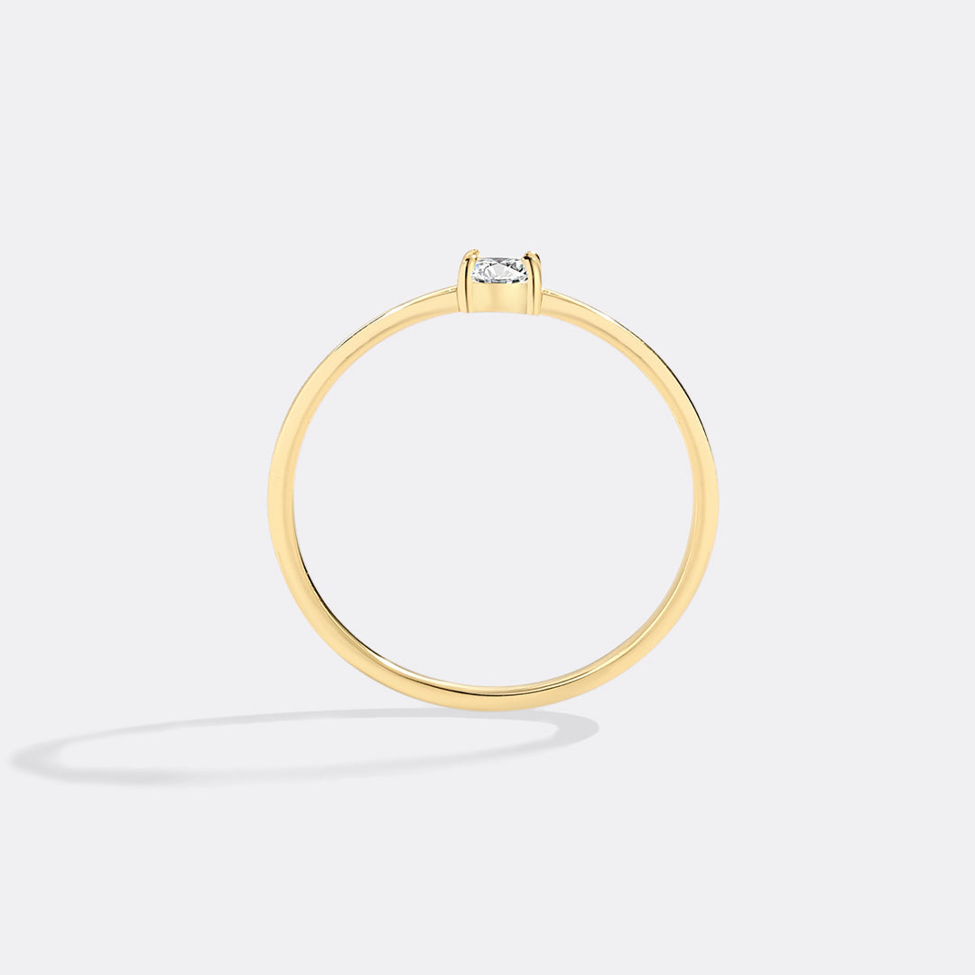 Diamant zierlicher Baguette-Stapelring